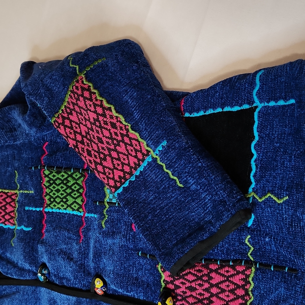 Allure Vintage Patchwork Cardigan Sweater. Size L - Picture 8 of 13